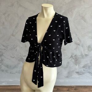 Pacsun Lottie Moss heartbreaking tie front top Size XS NWT